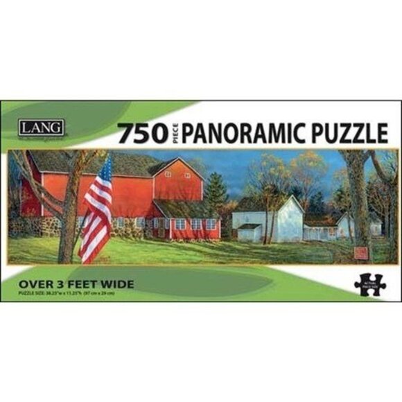 Lang 750 Piece Panoramic Puzzle American Farm Artwork By Sam Timm Sealed NEW - Picture 9 of 9